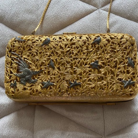 Very Rare 1978 Gold Metal Hard Case Minaudiere - Picture 3 of 8